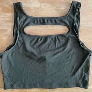 Lululemon ribbed crop keyhole tank